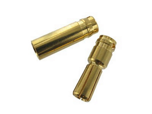 Konektor gold Ø 5.0mm złocony typu banan - komplet