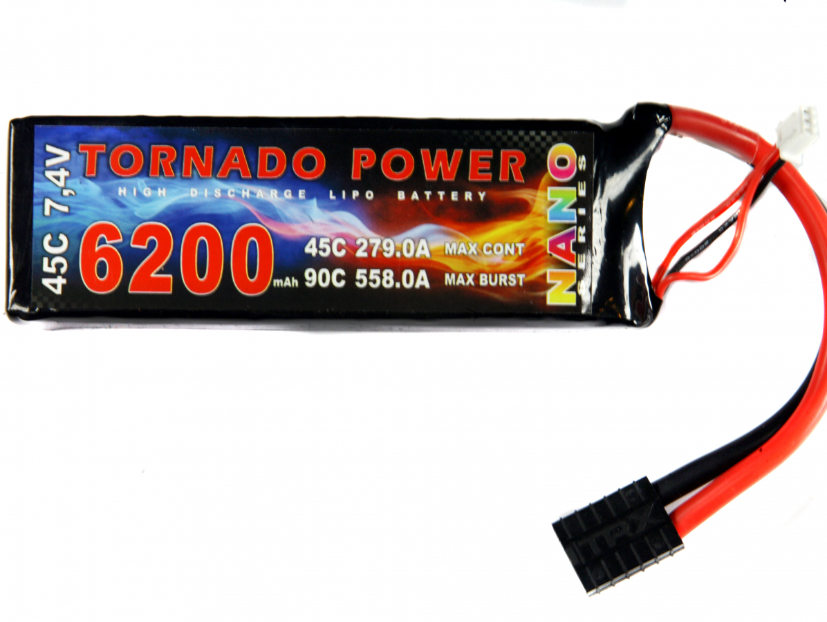 Pakiet LiPo Tornado Power 7,4V 6200mAh 45C NANO (TRAXXAS)