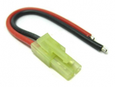 Wtyk typu "MINI TAMIYA" zarobione na kablu silikonowym