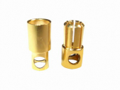 Konektor gold Ø 8.0mm złocony typu banan - komplet 