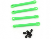 7018A Traxxas: Push rod (molded composite) (green) (4)/ hollow balls (8) 