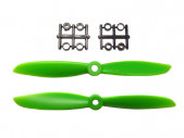 Śmigła nylonowe PROPROP 6x4,5 - komplet, prawe i lewe (CW i CCW). Zielone