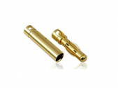 Konektor gold Ø 4,0mm złocony typu banan - gniazdo + wtyk - 50 kompletów