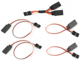 Zestaw: przedłużacze serwa (2x15 cm,2x 30 cm) + kabel Y 30 cm