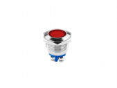 Kontrolka LED 18 mm 12V metal czerwona EK5673