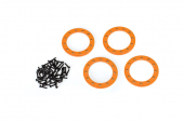 Beadlock rings, orange (1.9") (aluminum) (4)/ 2x10 CS (48)