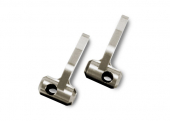 Steering blocks, titanium-anodized 6061-T6 aluminum (left & right) (For use with 25 and 30-degree caster blocks)