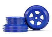 Wheels, SCT blue, beadlock style, dual profile (1.8" inner, 1.4" outer) (2)