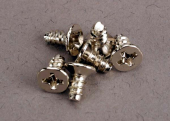 Screws, 3x6mm countersunk self-tapping (6)