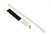 Attachment bracket, plug/ foam tape/tie wrap/ 3x10mm wst screw (old style, replace with 4132)
