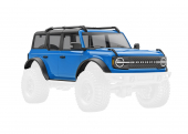 Body, Ford Bronco, complete, blue (includes grille, side mirrors, door handles, fender flares, windshield wipers, spare tire mount, & clipless mounting)