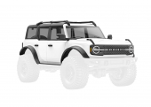 Body, Ford Bronco, complete (assembled) (white) (includes grille, side mirrors, door handles, fender flares, windshield wipers, spare tire mount, & clipless mounting)