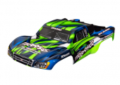 Body, Slash® 2WD (also fits Slash® VXL & Slash® 4X4), green & blue (painted, decals applied)