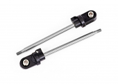 Shock shaft, 92mm (GTX) (steel, chrome finish) (2) (assembled with rod ends & hollow balls)