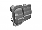 Axle cover, 6061-T6 aluminum (dark titanium-anodized) (2)/ 1.6x12mm BCS (with threadlock) (8)