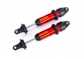Shocks, GTX, medium (aluminum, red-anodized) (fully assembled w/o springs) (2)