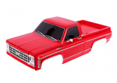 Body, Chevrolet K10 Truck (1979), complete, red (painted, decals applied) (includes grille, side mirrors, door handles, windshield wipers, & clipless mounting) (requires #9288 inner fenders)
