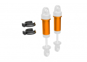 Body, GTM shock, 6061-T6 aluminum (orange-anodized) (includes spring pre-load spacers) (2)