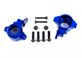 Steering blocks, 6061-T6 aluminum (blue-anodized), left & right/ steering block arms (2)/ 4x16mm BCS (with threadlock) (4)/ 3x18mm CS (2)/ 3x10mm BCS (with threadlock) (4)/ M3x0.5mm NL (2)