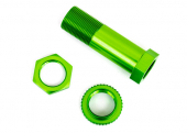 Servo saver post/ adjuster nut/ locknut (green-anodized, 6061-T6 aluminum) (1 each)