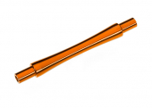 Axle, wheelie bar, 6061-T6 aluminum (orange-anodized) (1)/ 3x12 BCS (with threadlock) (2)