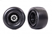 Tires & wheels, assembled, glued (Weld glossy black wheels, smoke tires, foam inserts) (rear) (2)