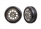 Tires & wheels, assembled (2.2" black chrome wheels, Alias® ribbed 2.2" tires) (2) (Bandit® front, medium compound w/ foam inserts)