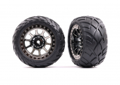 Tires & wheels, assembled (2.2" black chrome wheels, Anaconda® 2.2" tires with foam inserts) (2) (Bandit® rear))