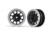Wheels, 2.2" (graphite gray, satin chrome beadlock) (2) (Bandit® front)
