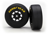 Tires and wheels, assembled, glued (8-spoke wheels, black, 1.9 Goodyear tires) (2)