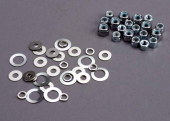 Nut set, lock nuts (3mm (11) and 4mm(7)) & washer set