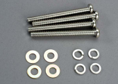 Screws, 6x60mm roundhead machine screws (4)/ 6.0 SW (4)/ 6x13x1 MW (4)
