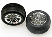 5574R Traxxas: Tires & Wheels Assembled Front 2.8" (2)