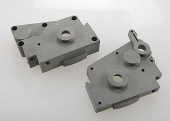 4491A Traxxas: Gearbox halves (grey) (left & right)
