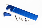 Rudder (127.5 mm)/ rudder arm/ hinge pin/ 3x15mm BCS (stainless) (2)/ NL 3.0 (2)/ 4x3mm BCS (stainless, with threadlock) (1)