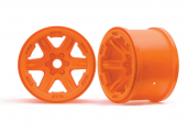Wheels, 3.8" (orange) (2) (17mm splined)