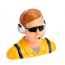 1/4 Pilot. Civilian w/Headset&Mic. Sunglasses