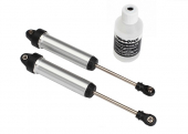 Shocks, GTR, 134mm, silver aluminum (fully assembled w/o springs) (front, no threads) (2)