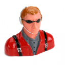 1/7 Pilot-Civilian with Headset.Mic And Sunglasses