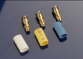 Bullet connectors, male, 3.5mm (3)/ heat shrink
