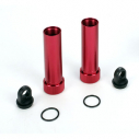 3-Piece Aluminum Shock Body, Red (2): NCR
