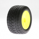 Rear Street Treads Glued, Yellow Wheels: Mini-T