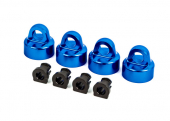 Shock caps, aluminum (blue-anodized), GTX shocks (4)/ spacers (4) (for Sledge™)