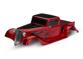 Body, Factory Five '35 Hot Rod Truck, complete (red) (painted, decals applied) (includes front grille, side mirrors, headlights, tail lights, foam pads)