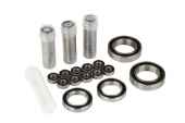 Ball bearing set, TRX-4® Traxx™, black rubber sealed, stainless (contains 5x11x4 (40), 20x32x7 (2), & 17x26x5 (2) bearings/ 5x11x.5mm PTFE-coated washers (40)) (for 1 pair of front or rear tracks)