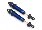 Shocks, GTR, 134mm, aluminum (blue-anodized) (fully assembled w/o springs) (front, threaded) (2)