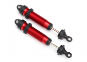 Shocks, GTR, 134mm, aluminum (red-anodized) (fully assembled w/o springs) (front, threaded) (2)