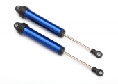 Shocks, GTR, 160mm, aluminum (blue-anodized) (fully assembled w/o springs) (rear, no threads) (2)