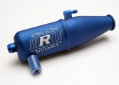 5541X Traxxas: Tuned pipe, Resonator, R.O.A.R. legal, blue-anodized 