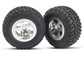 5875 Traxxas: Tires & wheels, assembled, glued 